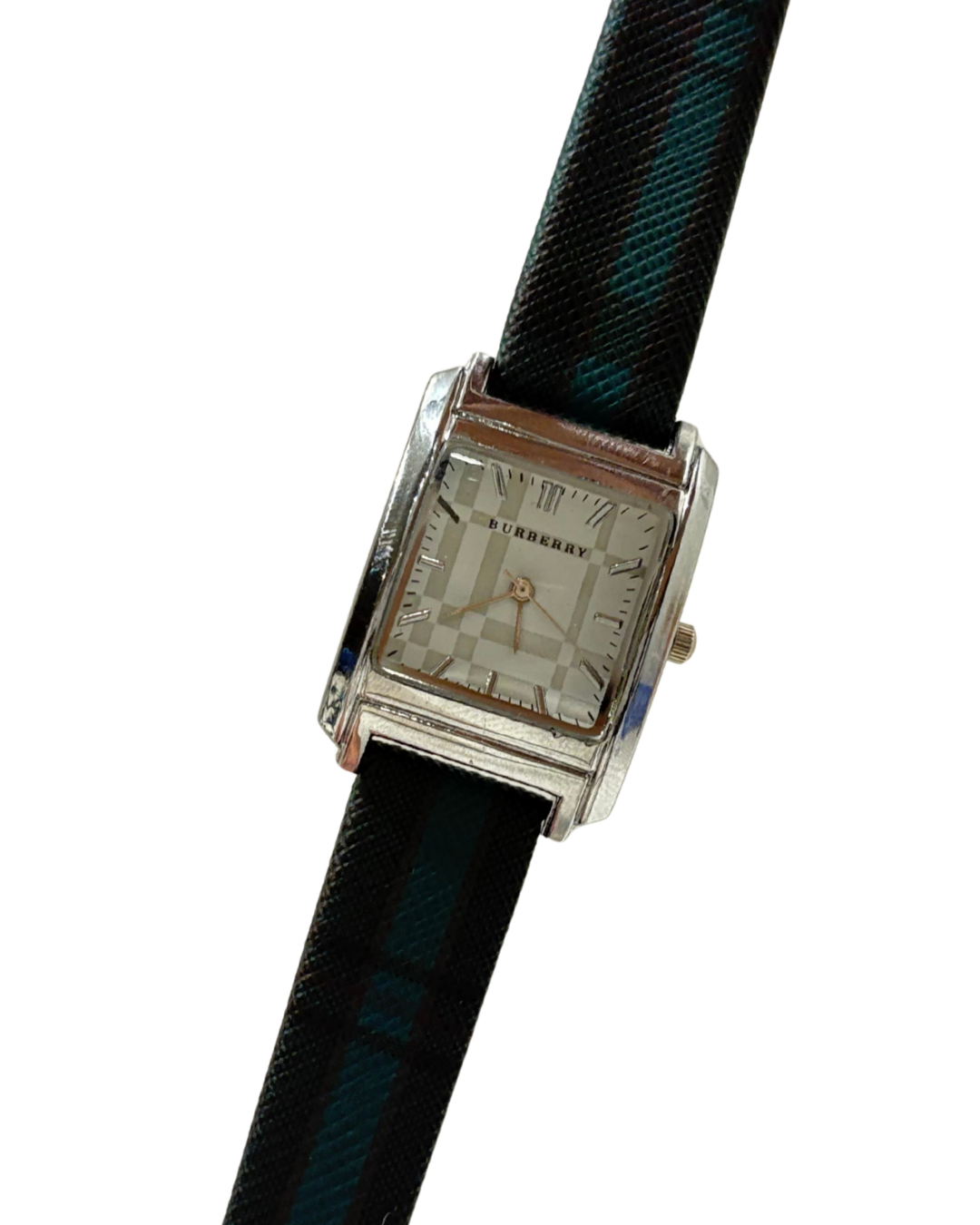 BURBERRY White/Silver Quartz Square (Multi-Color)