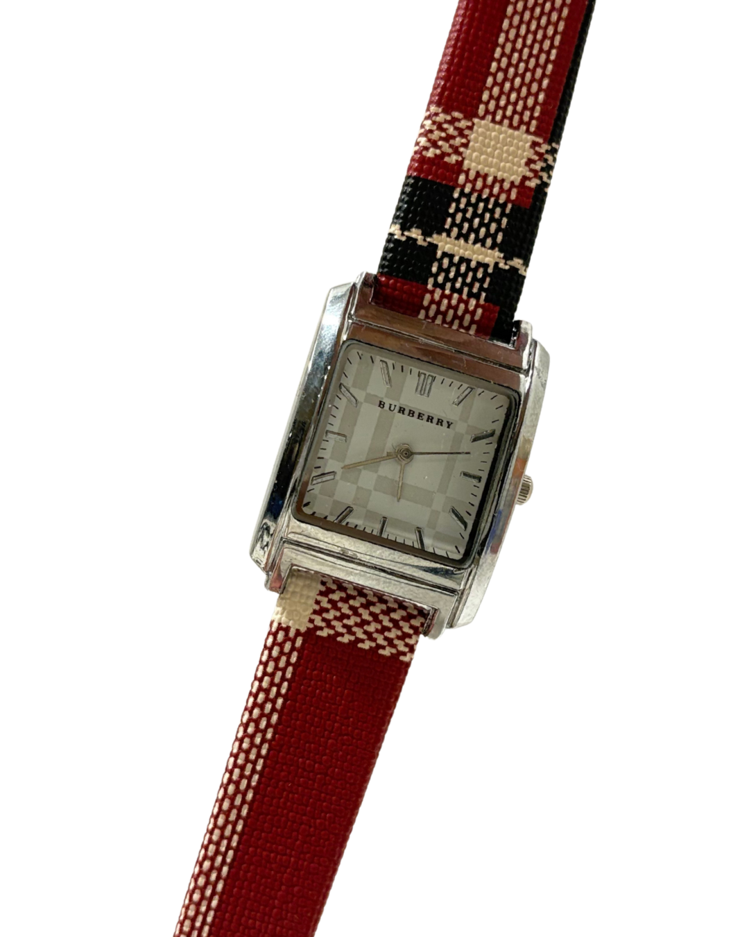 BURBERRY White/Silver Quartz Square (Multi-Color)