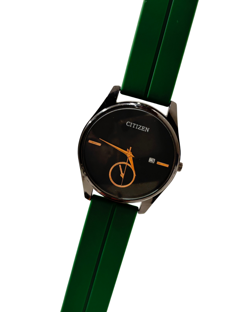 CITIZEN Black/Orange Datejust Circular (Green)