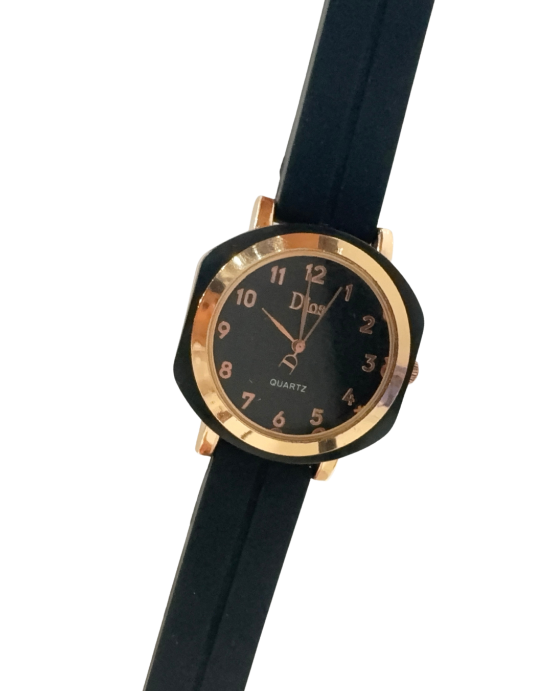 DIOS Black/Golden Quartz Circular (Black)