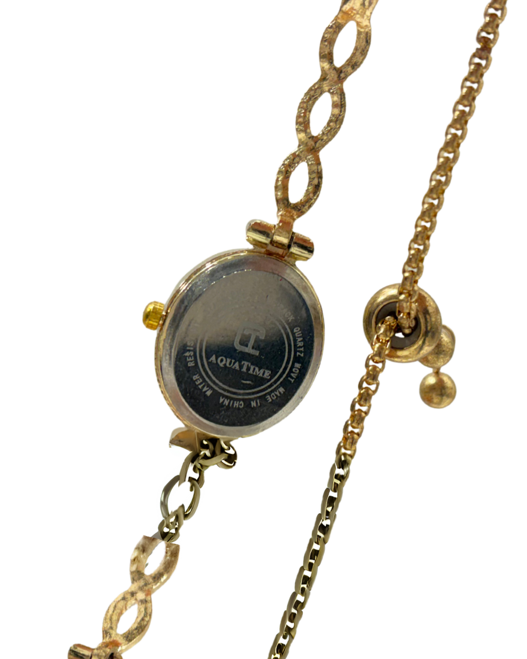 AQUATIME Black/Golden Quartz Mini-Circular