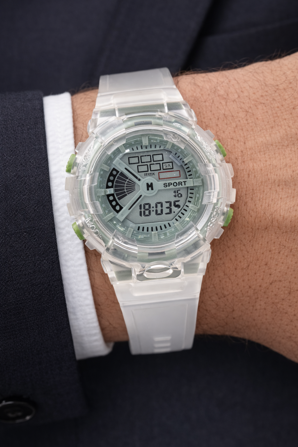 GENERIC Grey/Green DShock Circular (Transparent)