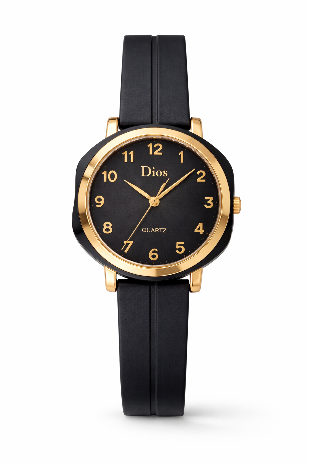 DIOS Black/Golden Quartz Circular (Black)
