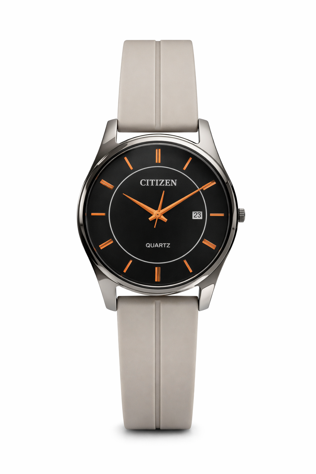 CITIZEN Black/Orange Datejust Circular (Grey)