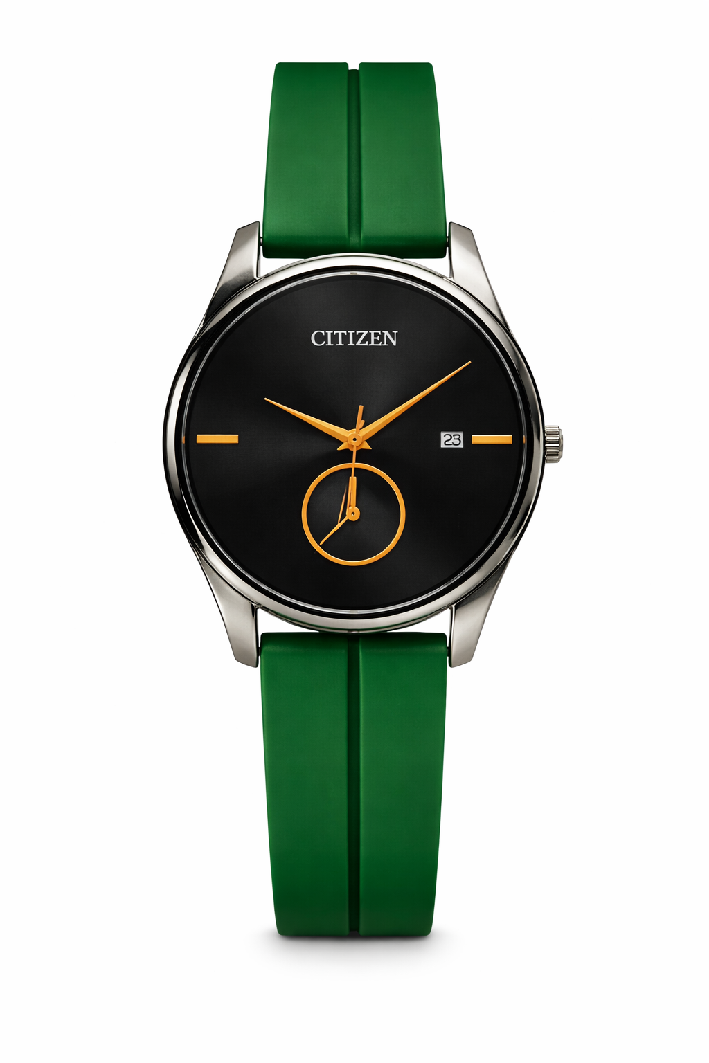 CITIZEN Black/Orange Datejust Circular (Green)