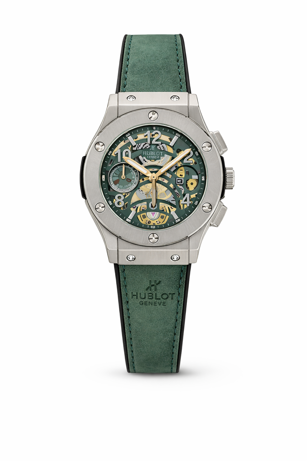 HUBLOT GENEVE Green/Silver Datejust Circular (Green)