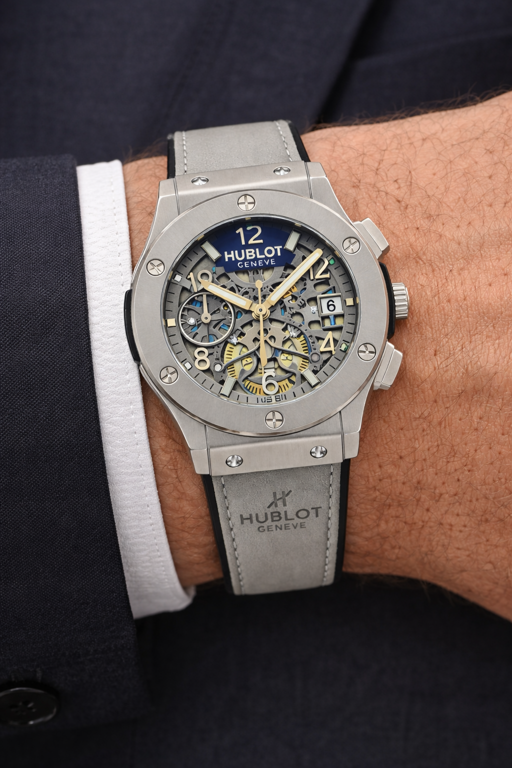 HUBLOT GENEVE Grey/Silver Datejust Circular (Grey)