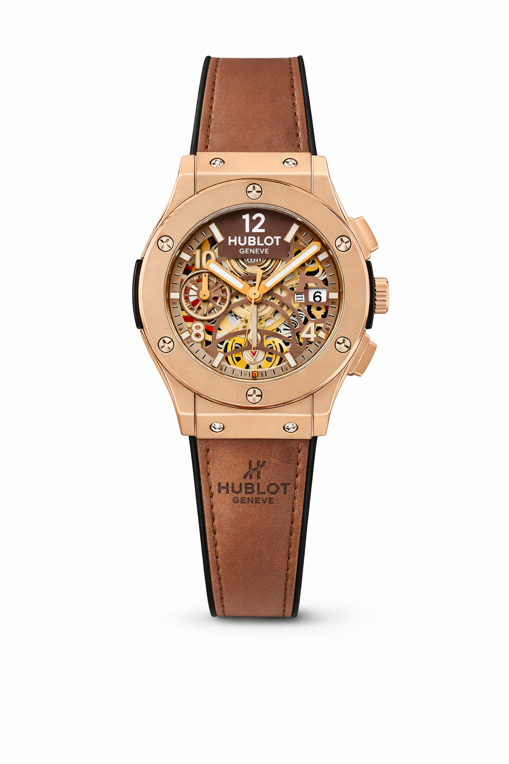 HUBLOT GENEVE Maroon/Golden Datejust Circular (Brown)